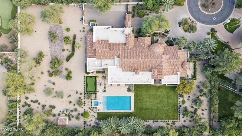 Aerial view of a Paradise Valley estate on East Judson Road sold by Heather Candelaria